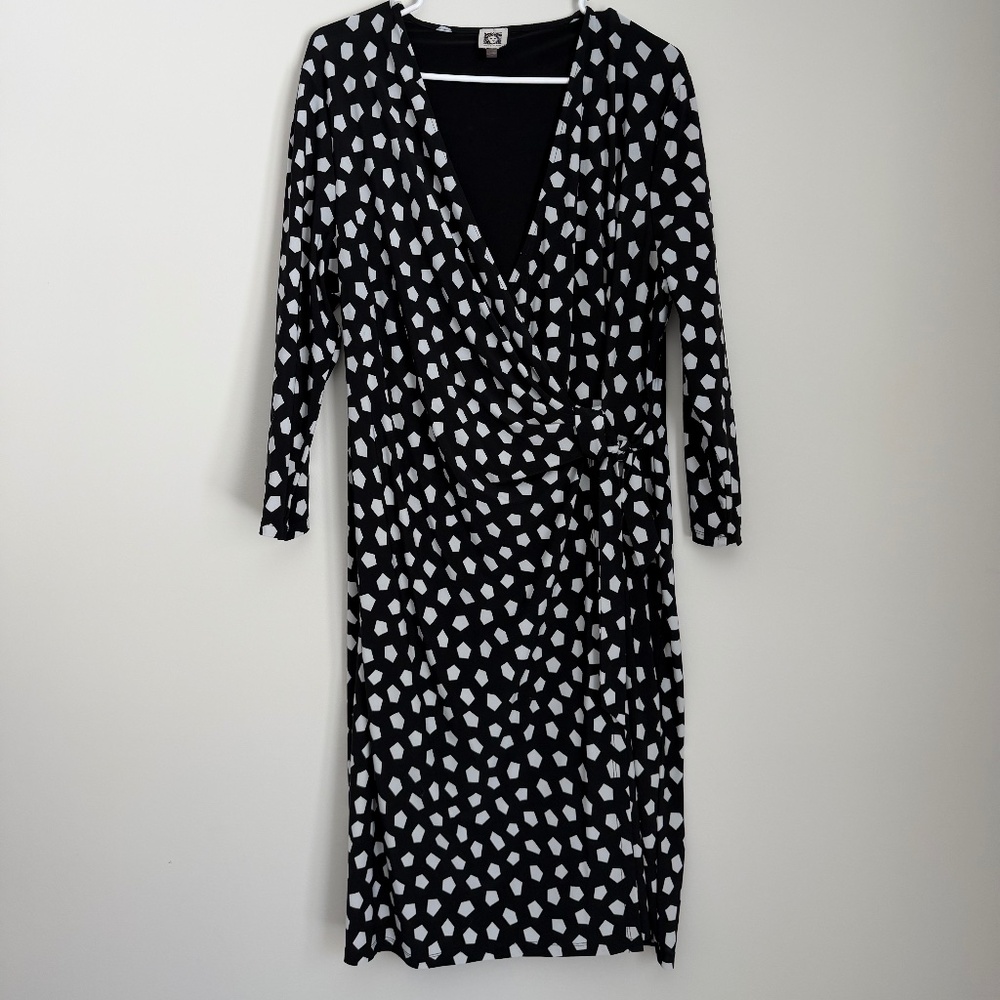 Anne Klein Geometric Wrap Dress – Size XL – Great for Work
